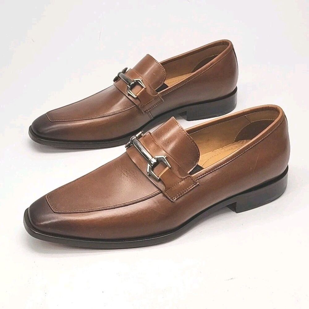 Flag Ltd Dress Shoe Loafer Nappa Glove Men Sz 8 Brown Leather InnoFlex Horse Bit